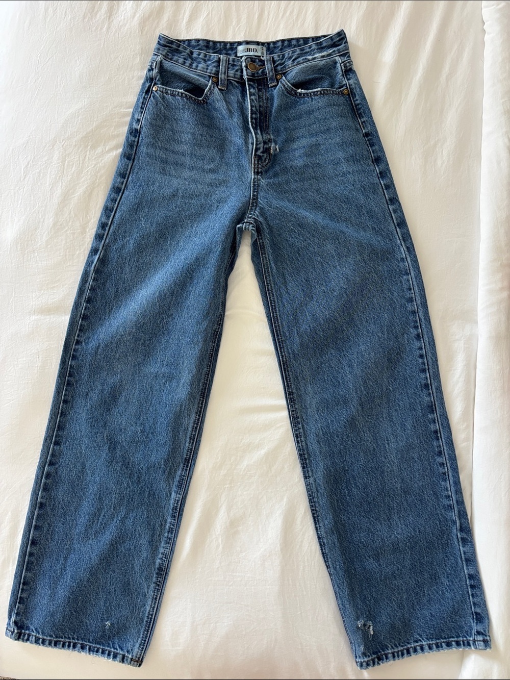 Just Black Denim Straight-Leg Jeans in Classic Blue Denim